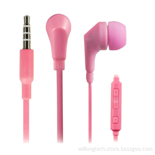 Yellow ear-buds noise-cancelling with mic